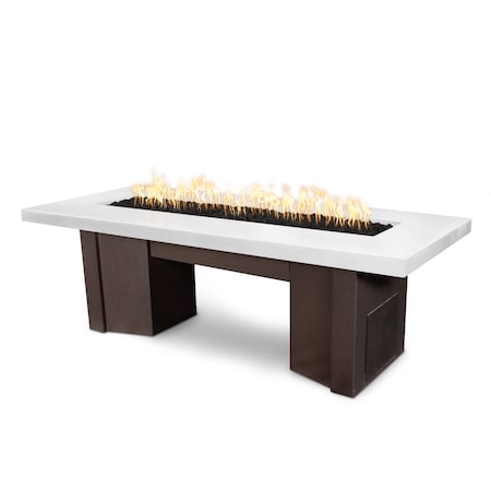 The Outdoor Plus 60 Alameda Fire Table Smooth Concrete, 110V Play Electr. Ignit., Liq. Propane OPT-ALMGFRC60EKIT-LIM-JAV-LP